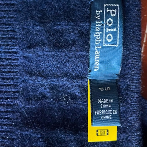 Polo cable-knit cashmere wool crop top new - Picture 4 of 6